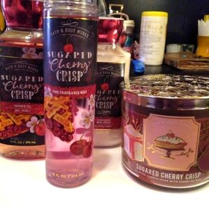 SOLD-bw sugared cherry crisp set